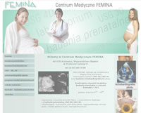 Badania Prenatalne FEMINA, Strona internetowa wykonana przez pracownię stron www F.H.U. Jurand Bytom