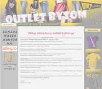 Sklep odzieżowy Outlet-Bytom, Strona internetowa wykonana przez pracownię stron www F.H.U. Jurand Bytom